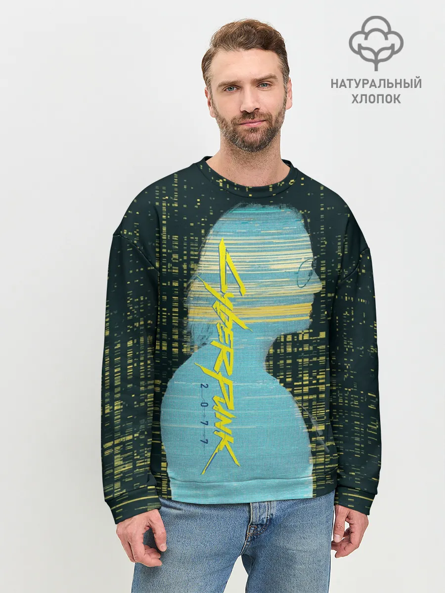 Мужской свитшот базовый / Cyberpunk 2077 | Джонни