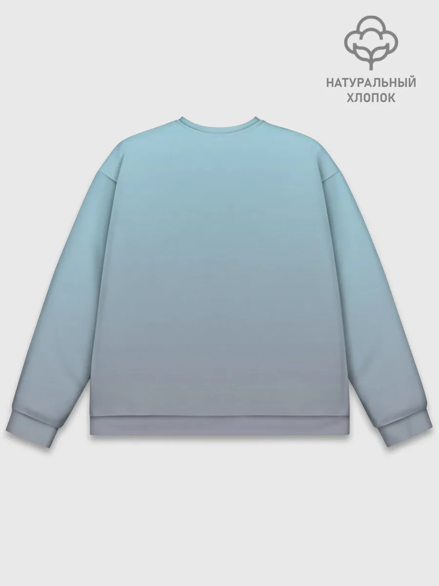 Мужской свитшот базовый / кот с мороженкой