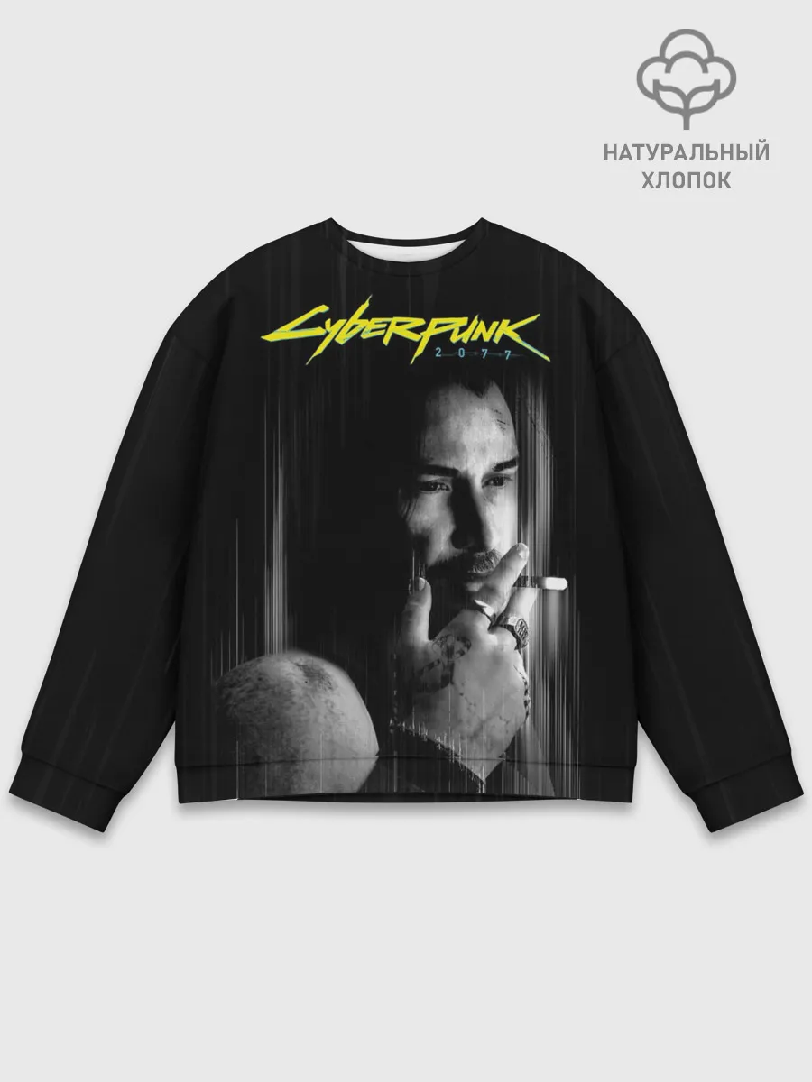 Мужской свитшот базовый / Cyberpunk 2077 | Джонни