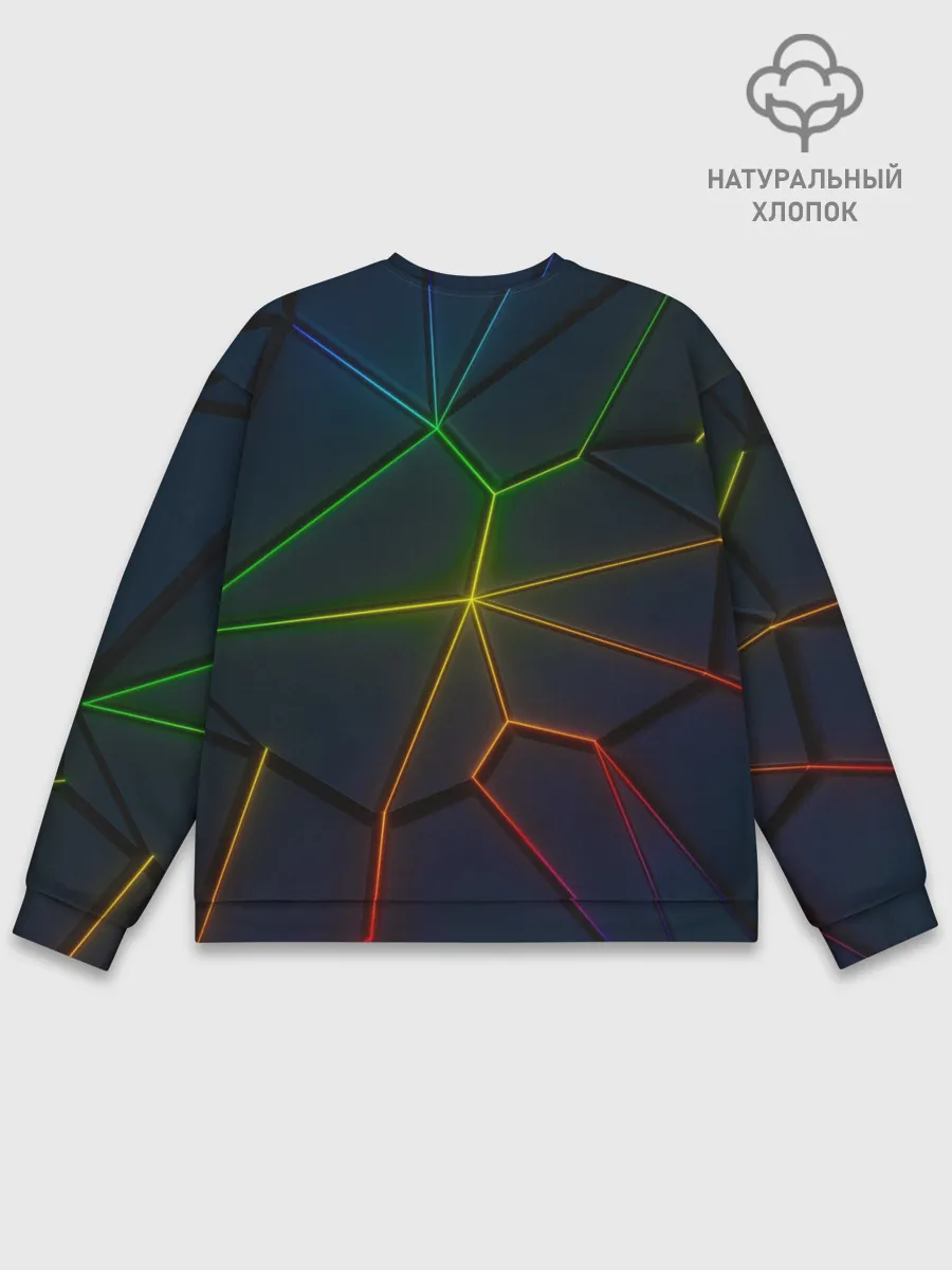 Мужской свитшот базовый / НЕОНОВЫЕ ПЛИТЫ | 3D ПЛИТЫ