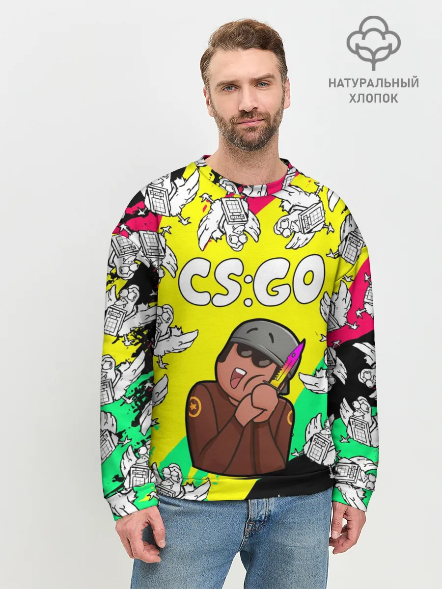 Мужской свитшот базовый / CS GO CHICKEN