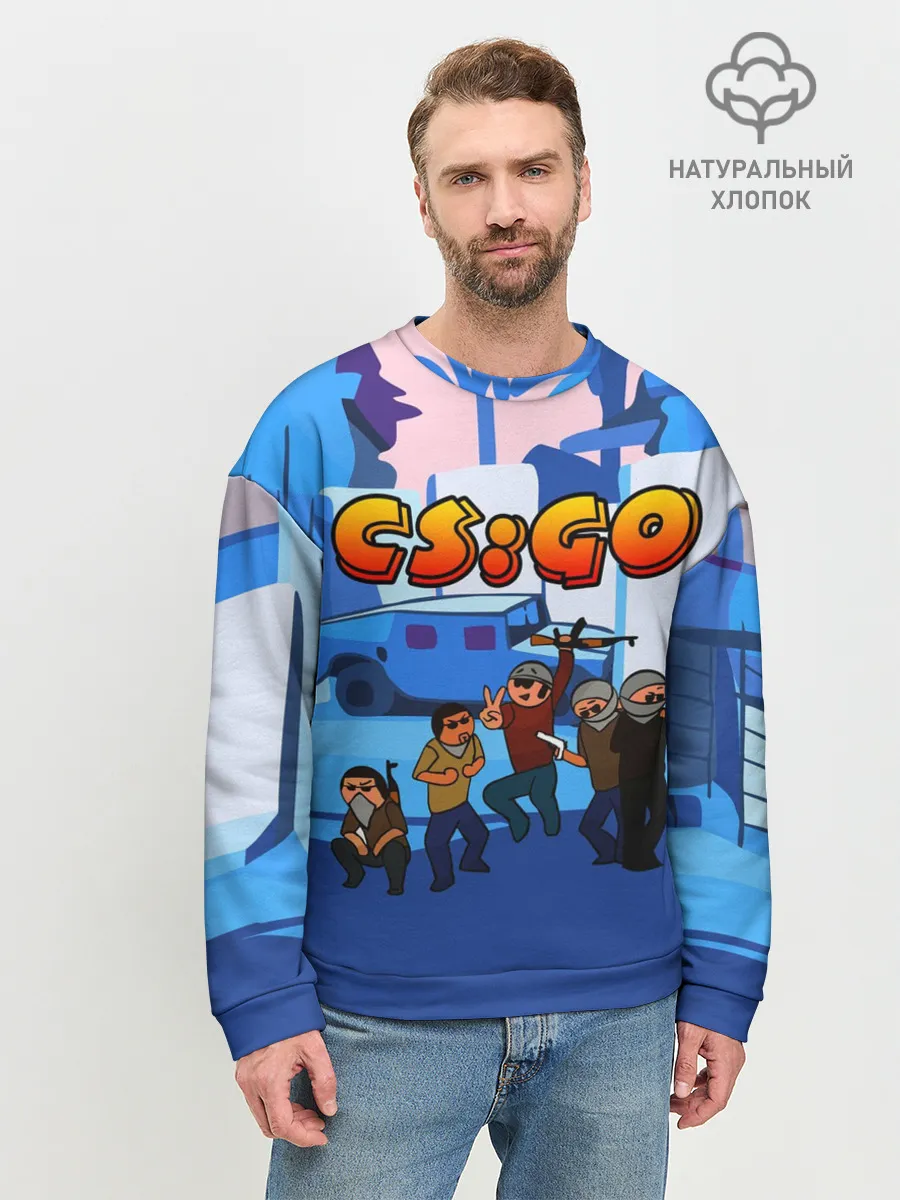 Мужской свитшот базовый / CS GO МУЛЬТФИЛЬМ