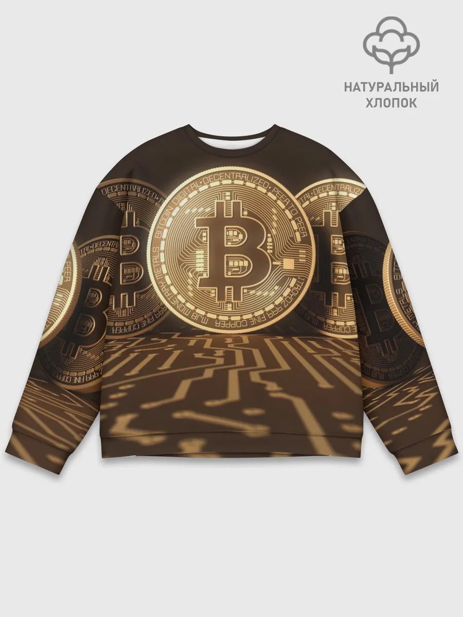 Мужской свитшот базовый / Биткоин