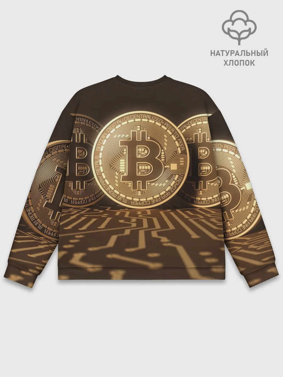 Мужской свитшот базовый / Биткоин