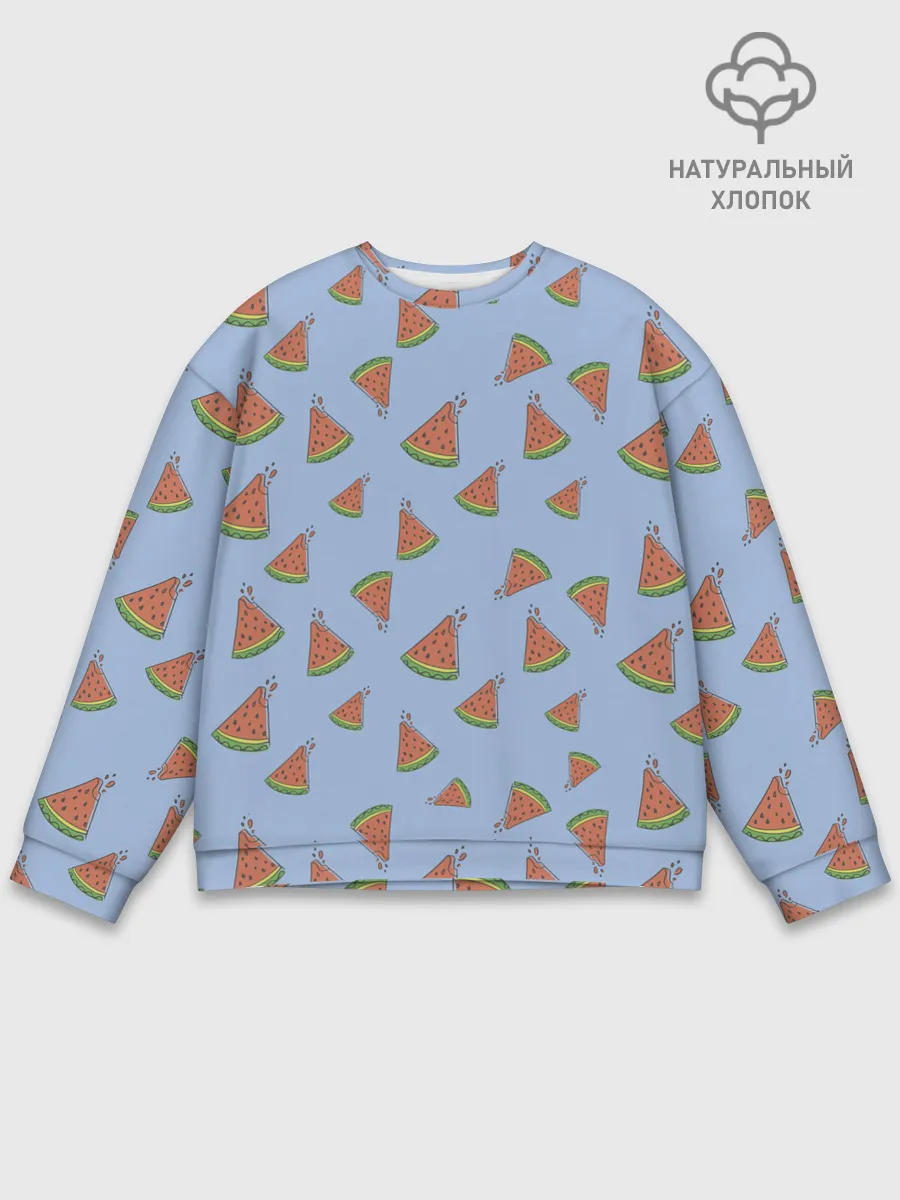 Мужской свитшот базовый / Кусочки арбуза