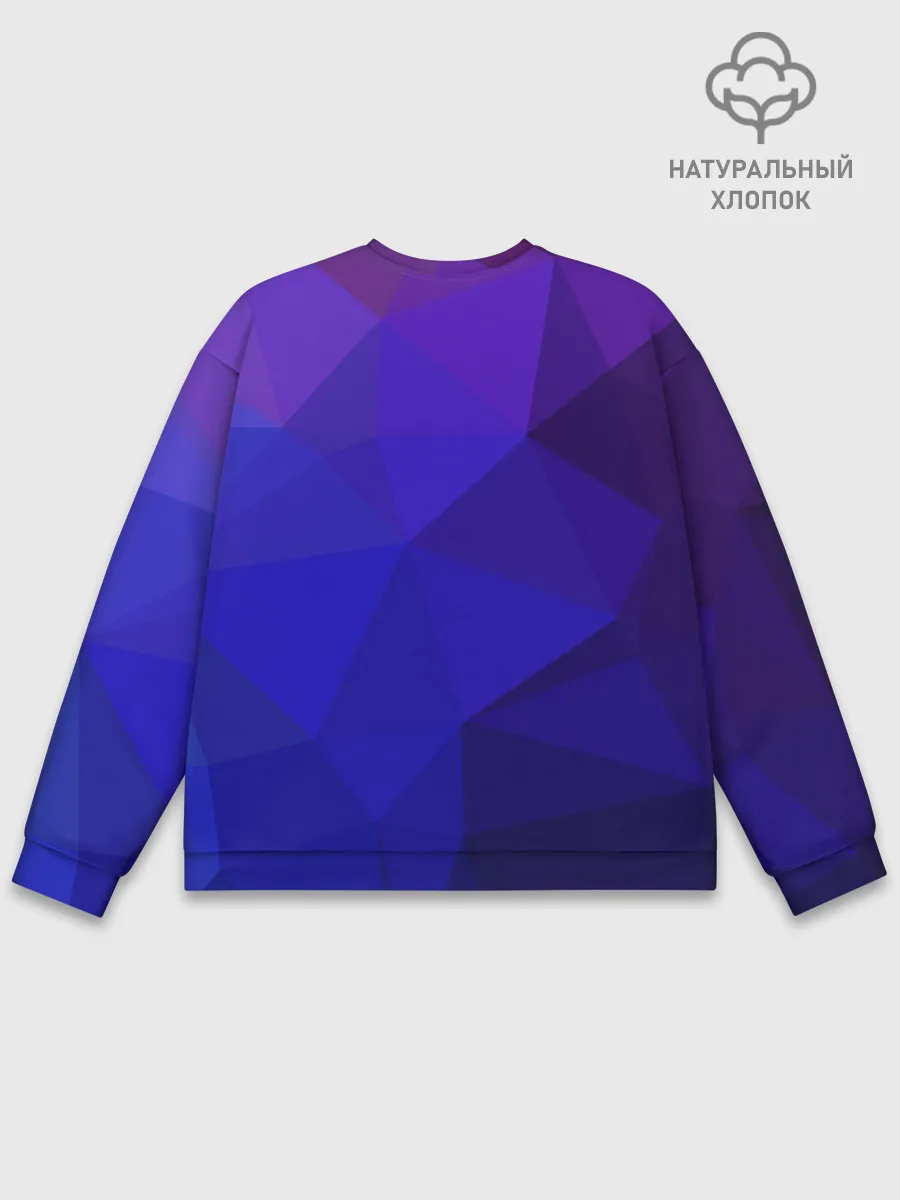 Мужской свитшот базовый / полигональный космонавт