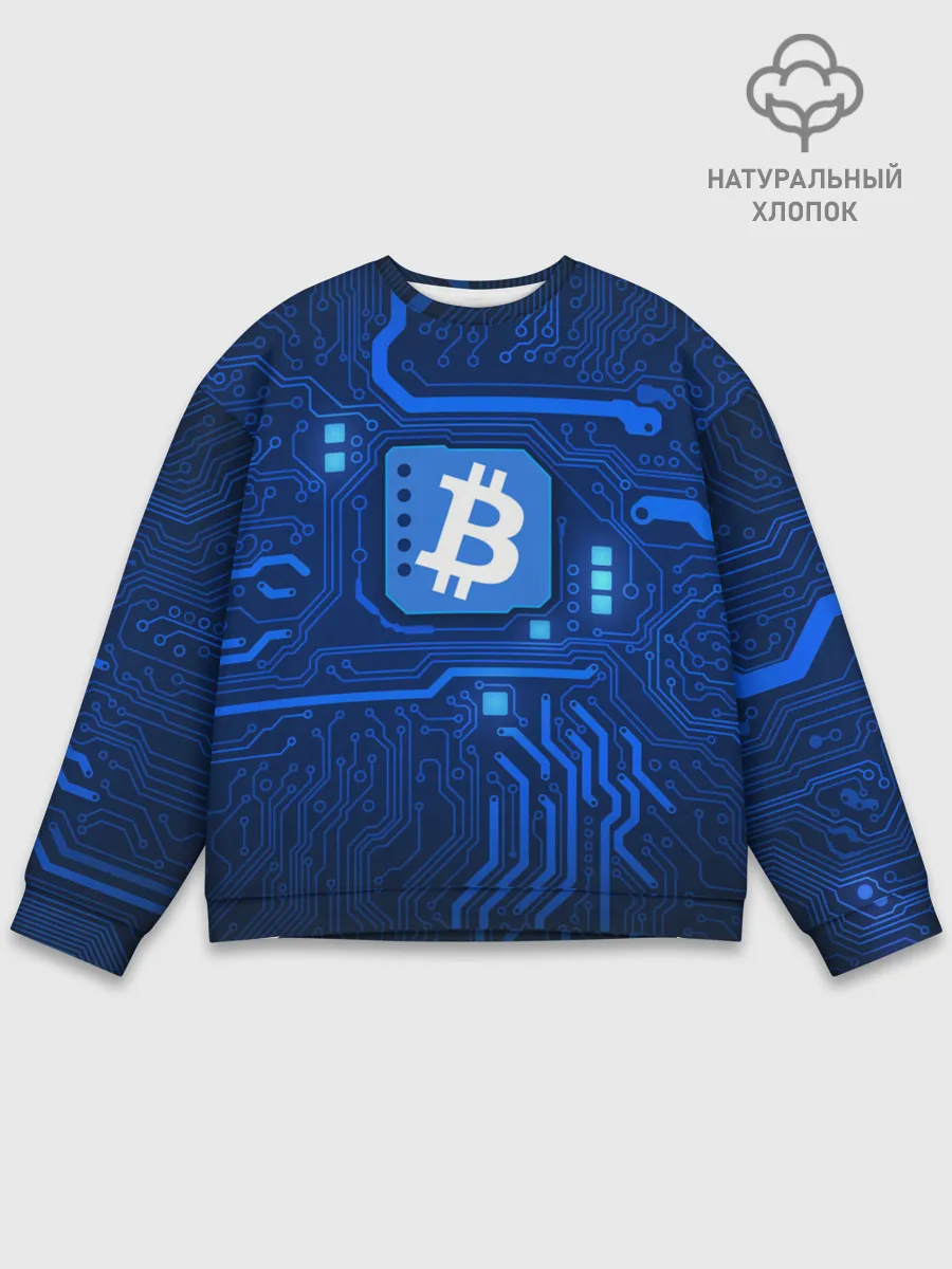 Мужской свитшот базовый / BITCOIN | БИТКОИН