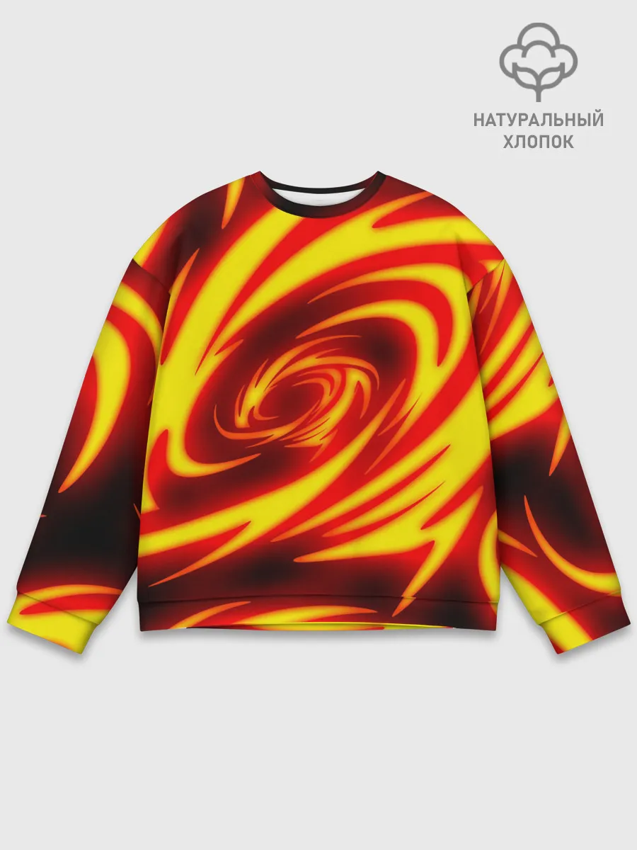 Мужской свитшот базовый / ОГНЕННЫЕ ВОЛНЫ | FIRE STRIPES