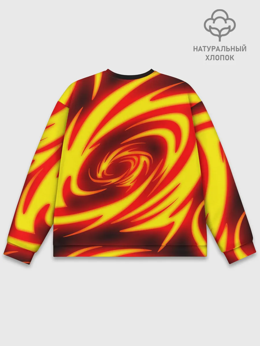 Мужской свитшот базовый / ОГНЕННЫЕ ВОЛНЫ | FIRE STRIPES