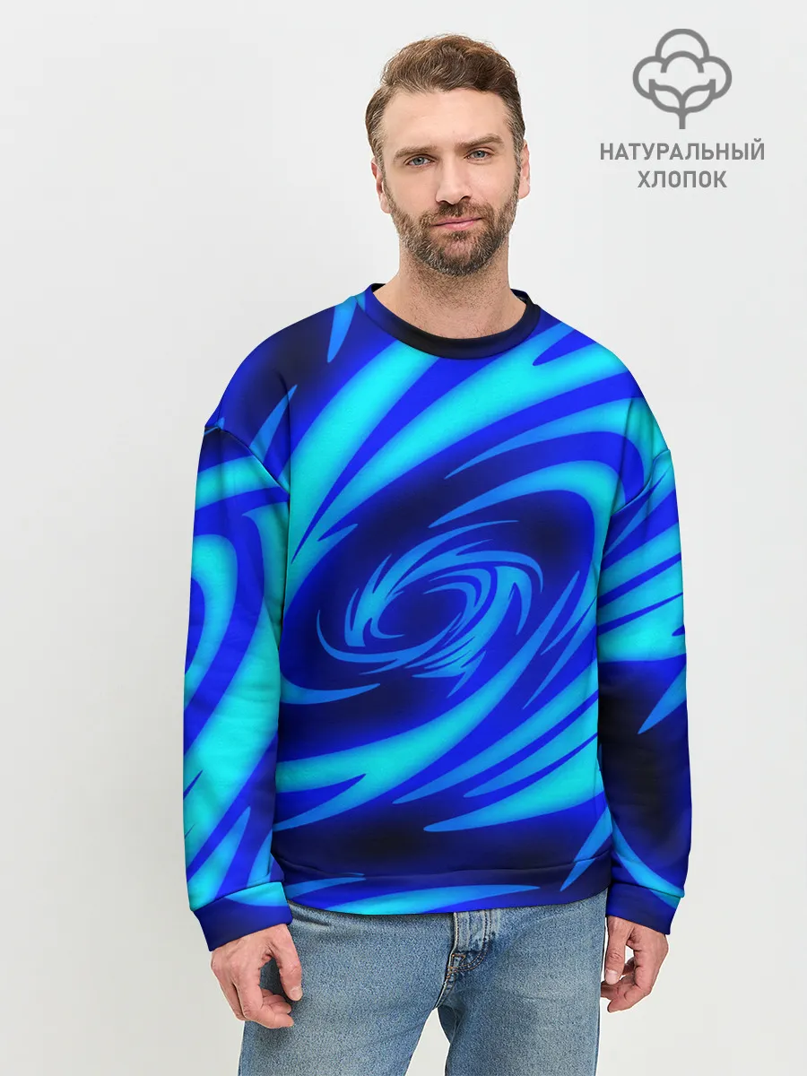 Мужской свитшот базовый / ОГНЕННЫЕ ВОЛНЫ | FIRE STRIPES