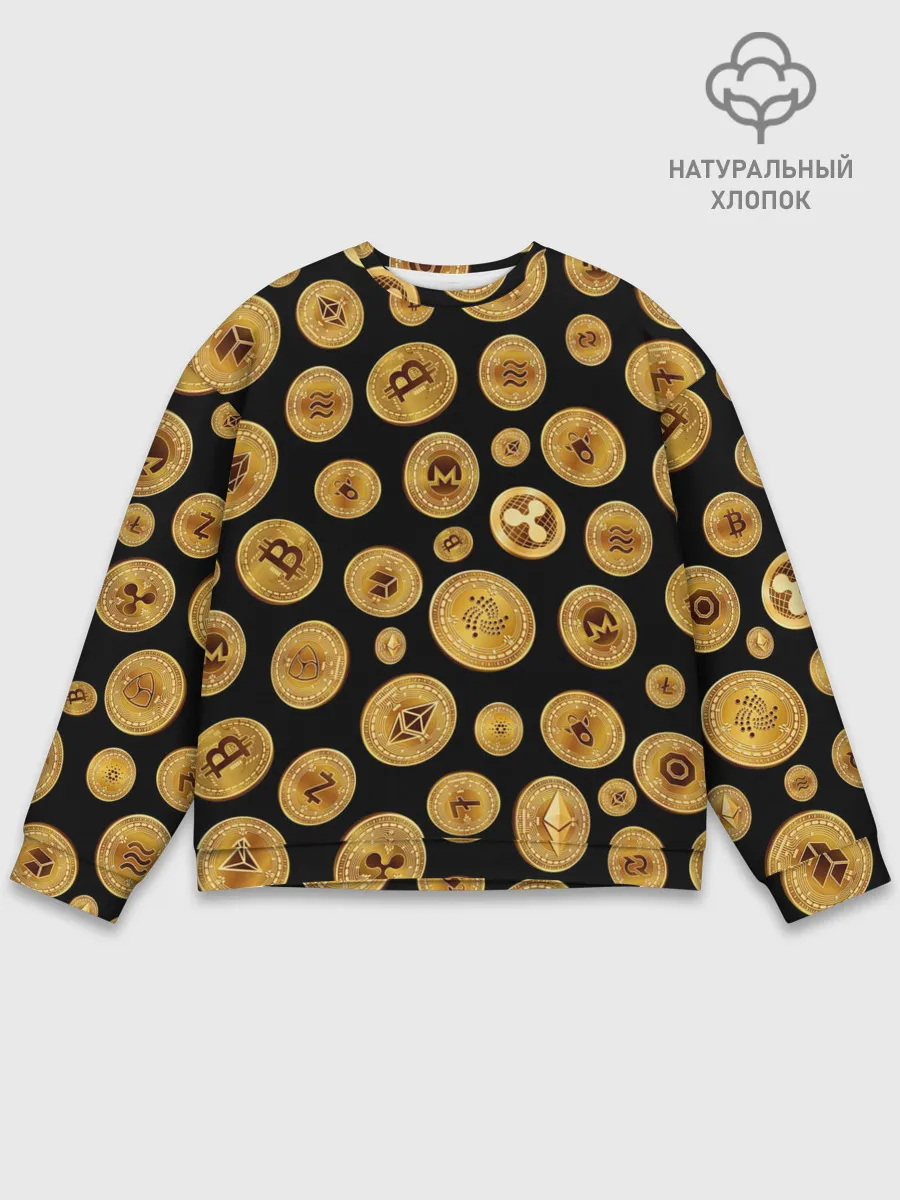 Мужской свитшот базовый / CRYPTOCURRENCY | КРИПТОВАЛЮТА