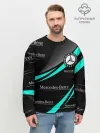 Мужской свитшот базовый / MERCEDES BENZ АКВАМАРИНОВЫЙ