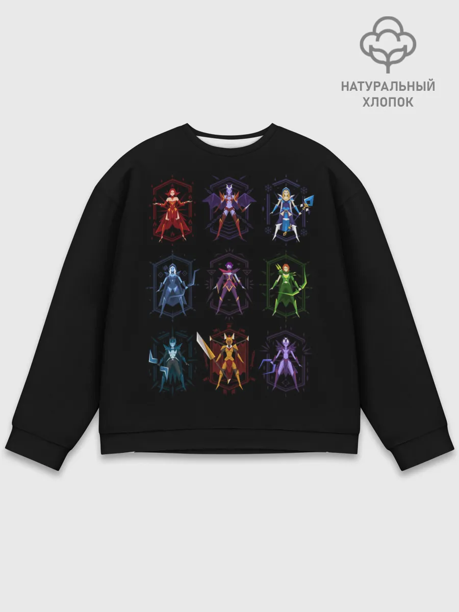 Мужской свитшот базовый / Girls power | Dota 2