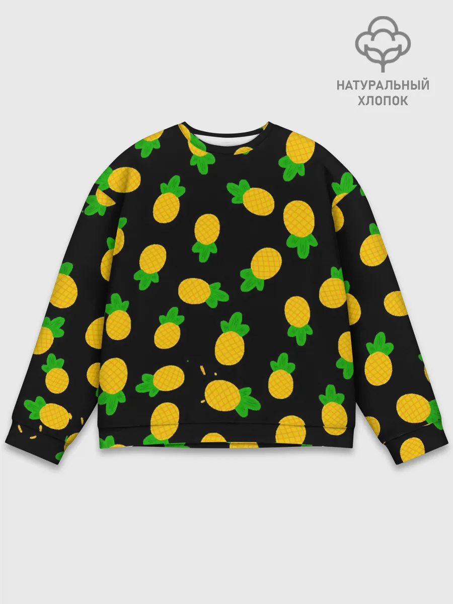 Мужской свитшот базовый / Ананасы