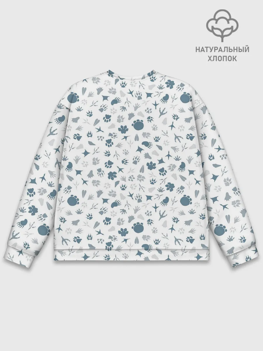 Мужской свитшот базовый / Отпечатки лап животных