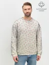 Мужской свитшот базовый / узор мелкие цветочки