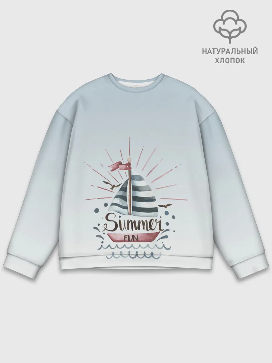 Мужской свитшот базовый / кораблик лето