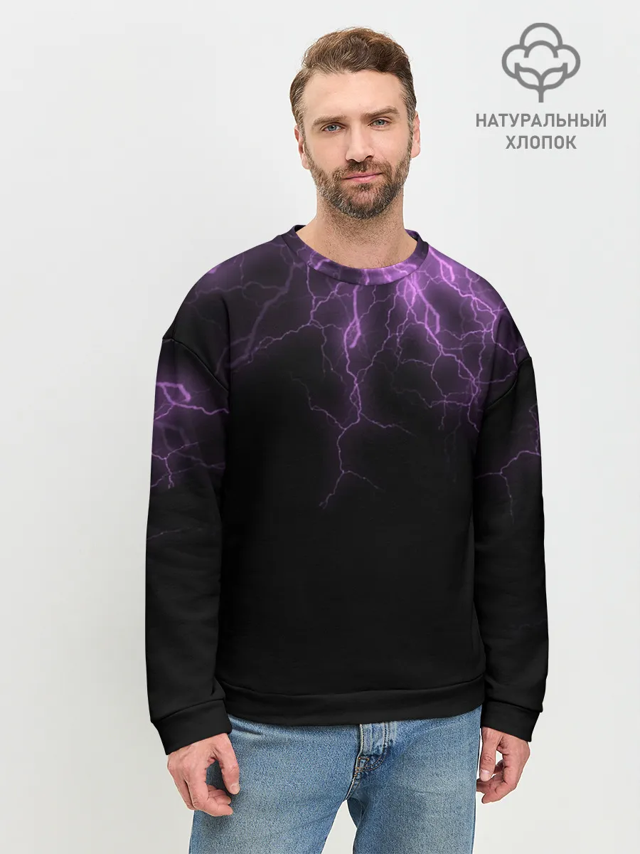 Мужской свитшот базовый / Разряд Молнии