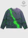 Мужской свитшот базовый / ЗЕЛЕНЫЙ РАЗЛОМ | 3Д РАЗЛОМ
