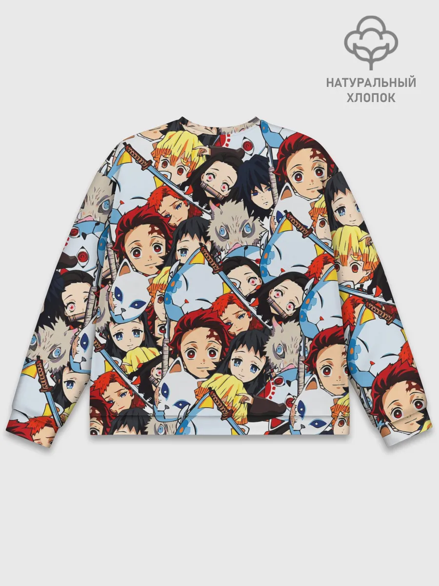 Мужской свитшот базовый / КЛИНОК, РАССЕКАЮЩИЙ ДЕМОНОВ