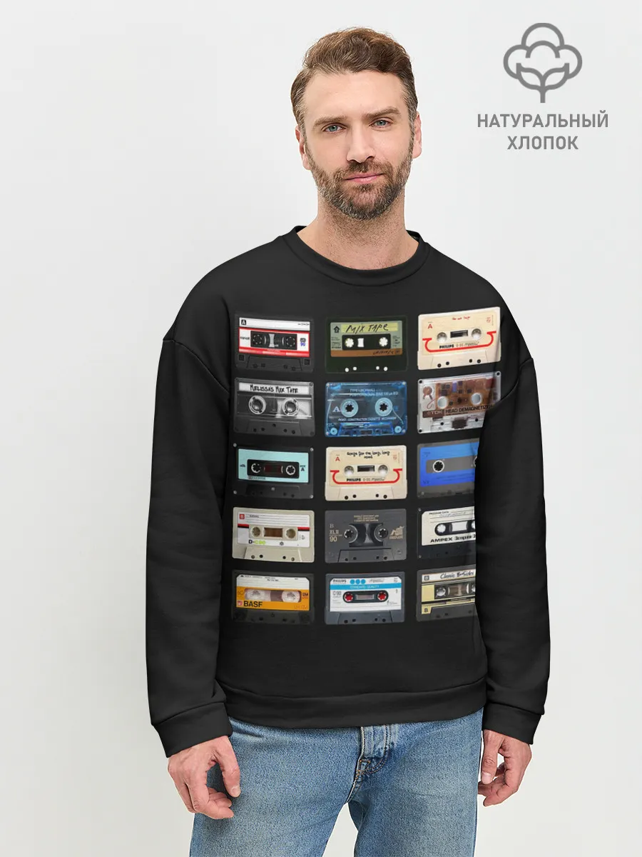 Мужской свитшот базовый / Музыкальные касеты