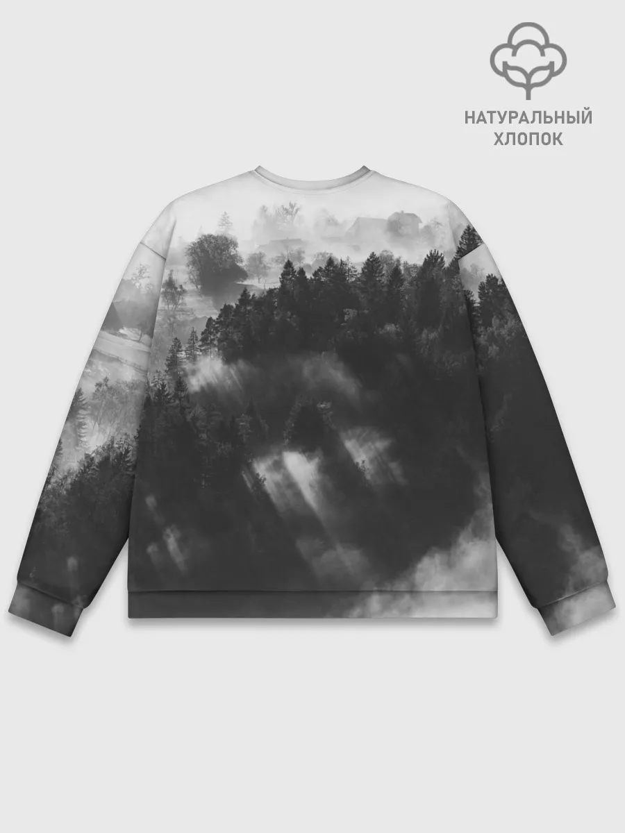 Мужской свитшот базовый / Туман в лесу