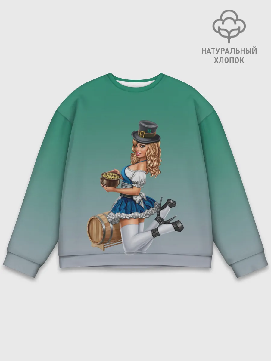 Мужской свитшот базовый / официантка горшок золота