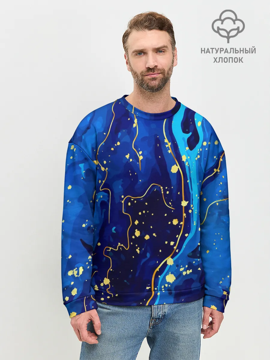 Мужской свитшот базовый / СИНИЙ ГРАНИТ