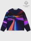 Мужской свитшот базовый / Красочные светящиеся линии