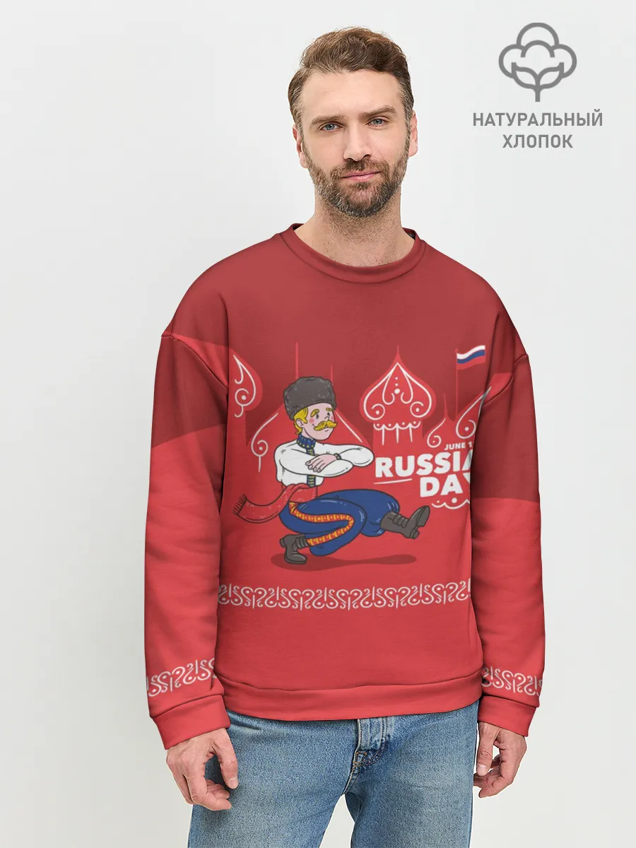 Мужской свитшот базовый / День России