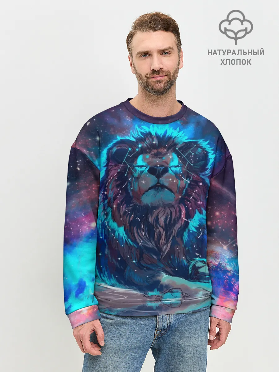 Мужской свитшот базовый / Galaxy Lion