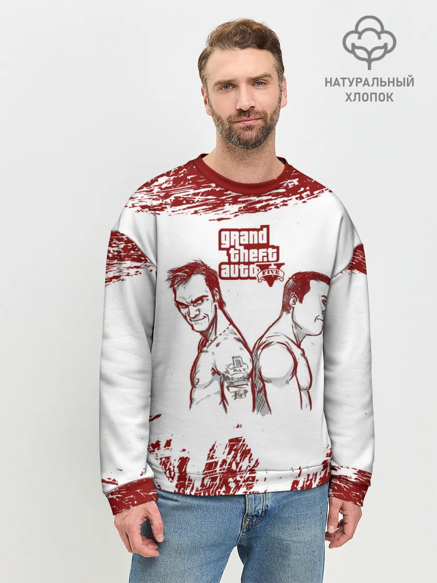 Мужской свитшот базовый / Тревор vs Майкл | GTA 5