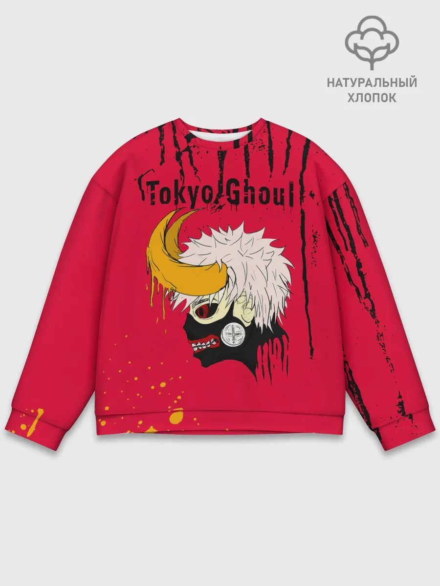 Мужской свитшот базовый / Токийский гуль рогатый