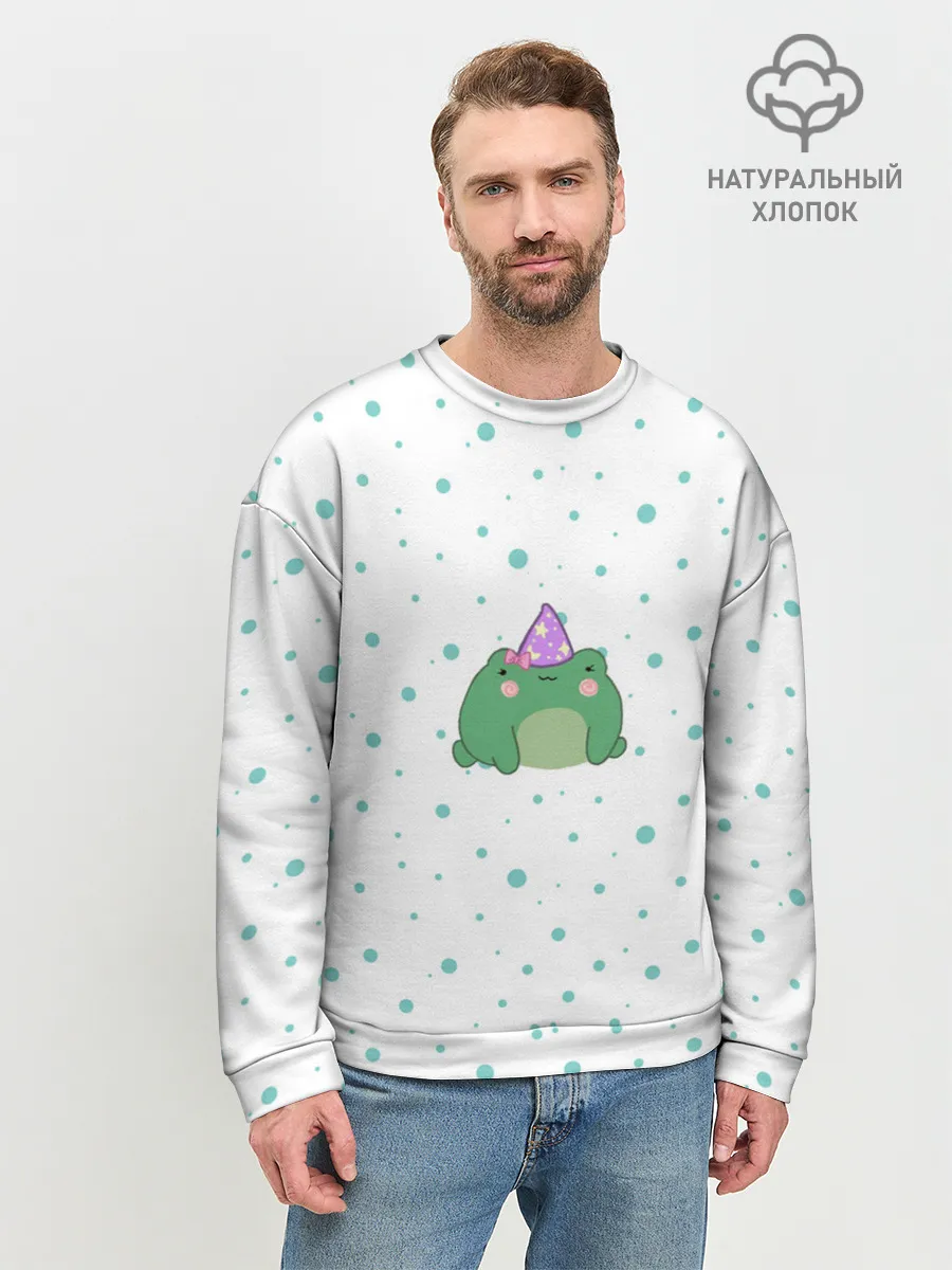 Мужской свитшот базовый / лягушка-маг
