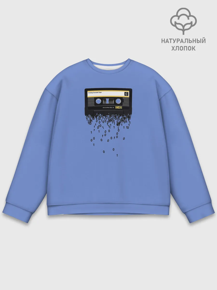 Мужской свитшот базовый / Касета из 0 и 1