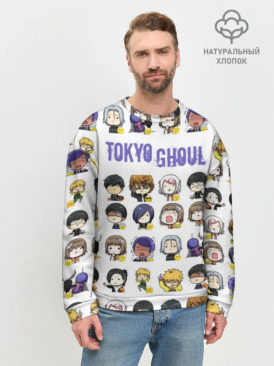 Мужской свитшот базовый / Токийский гуль пресонажи