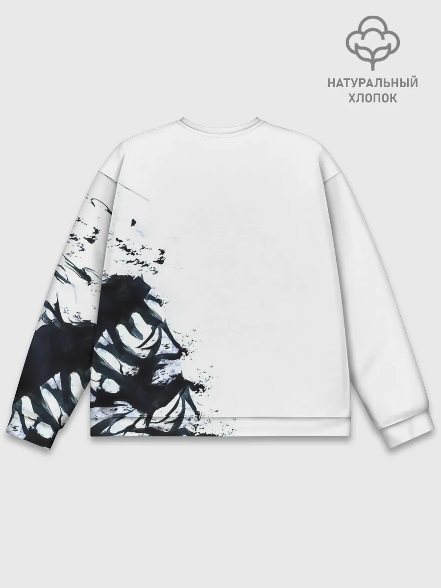 Мужской свитшот базовый / Kaneki Ken белая акварель