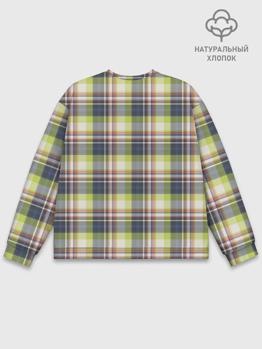 Мужской свитшот базовый / Текстура в клетку