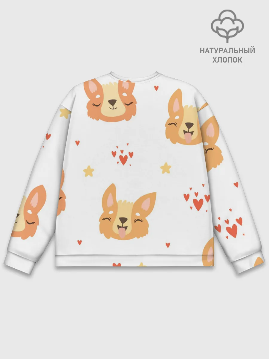 Мужской свитшот базовый / Милый Корги