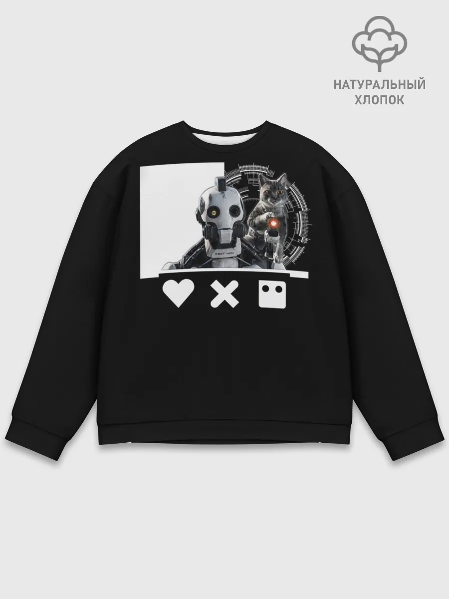 Мужской свитшот базовый / Андроид XBOT 4000