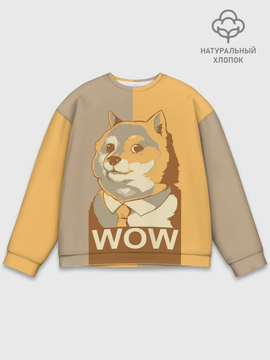 Мужской свитшот базовый / Doge Wow