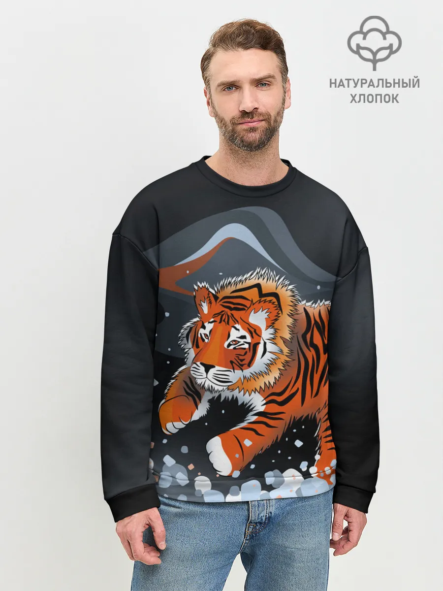 Мужской свитшот базовый / АМУРСКИЙ ТИГР