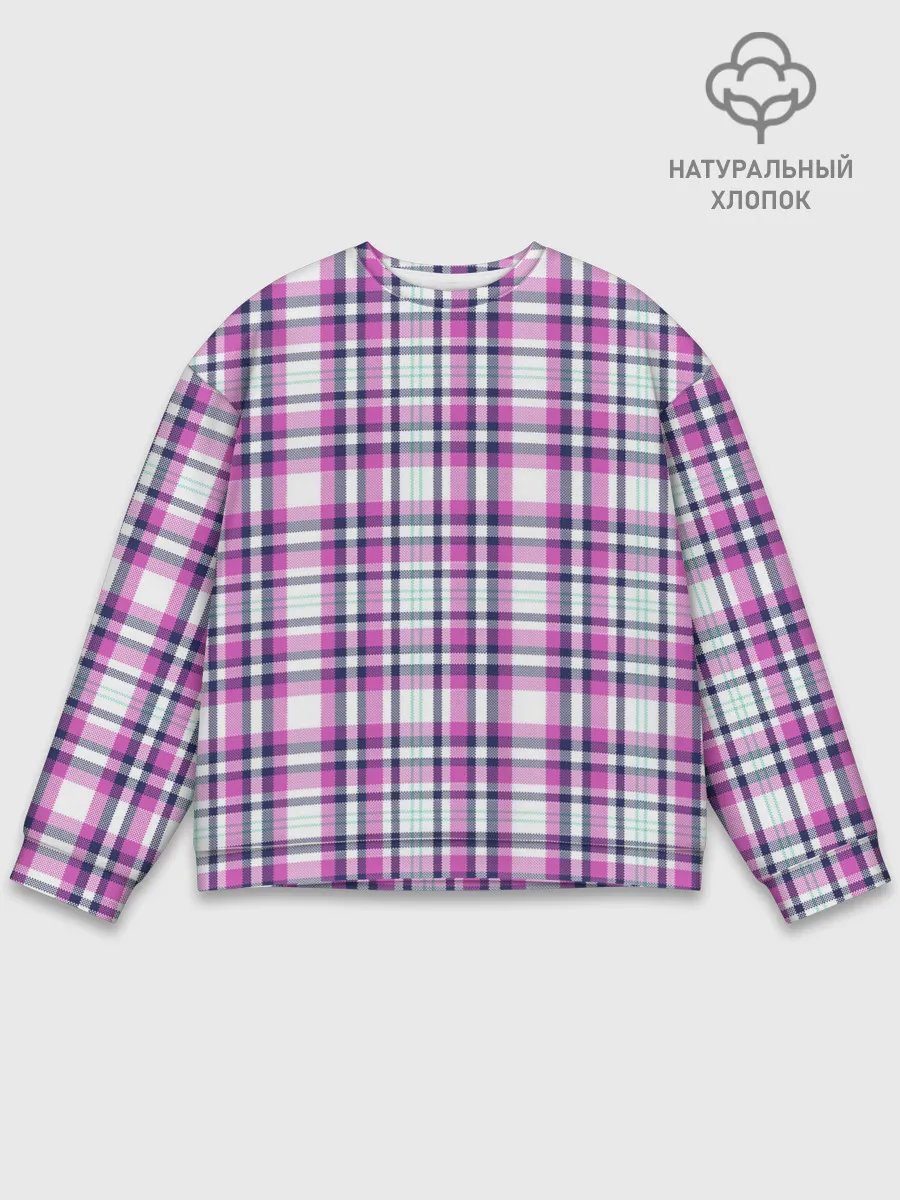 Мужской свитшот базовый / Текстура в клетку