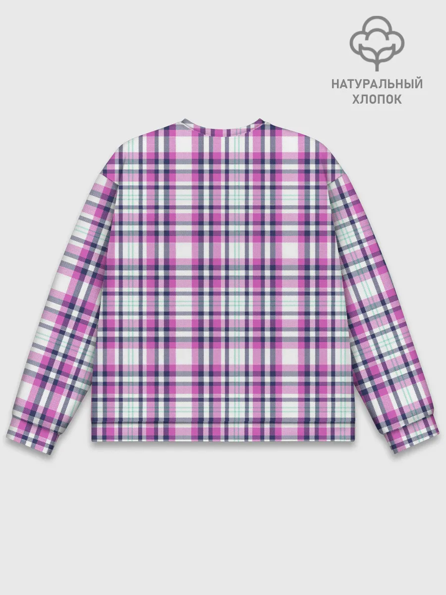 Мужской свитшот базовый / Текстура в клетку
