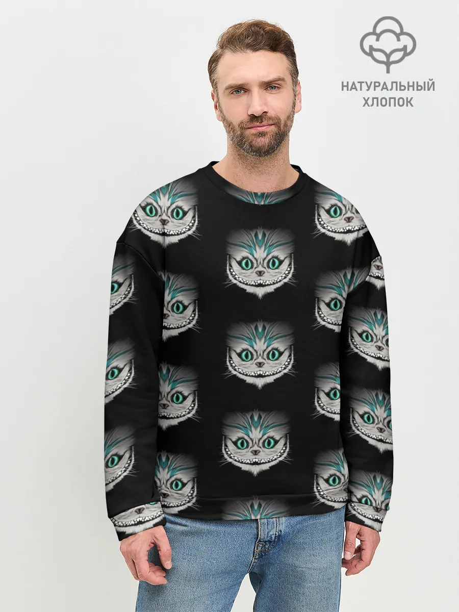 Мужской свитшот базовый / Чеширские котики