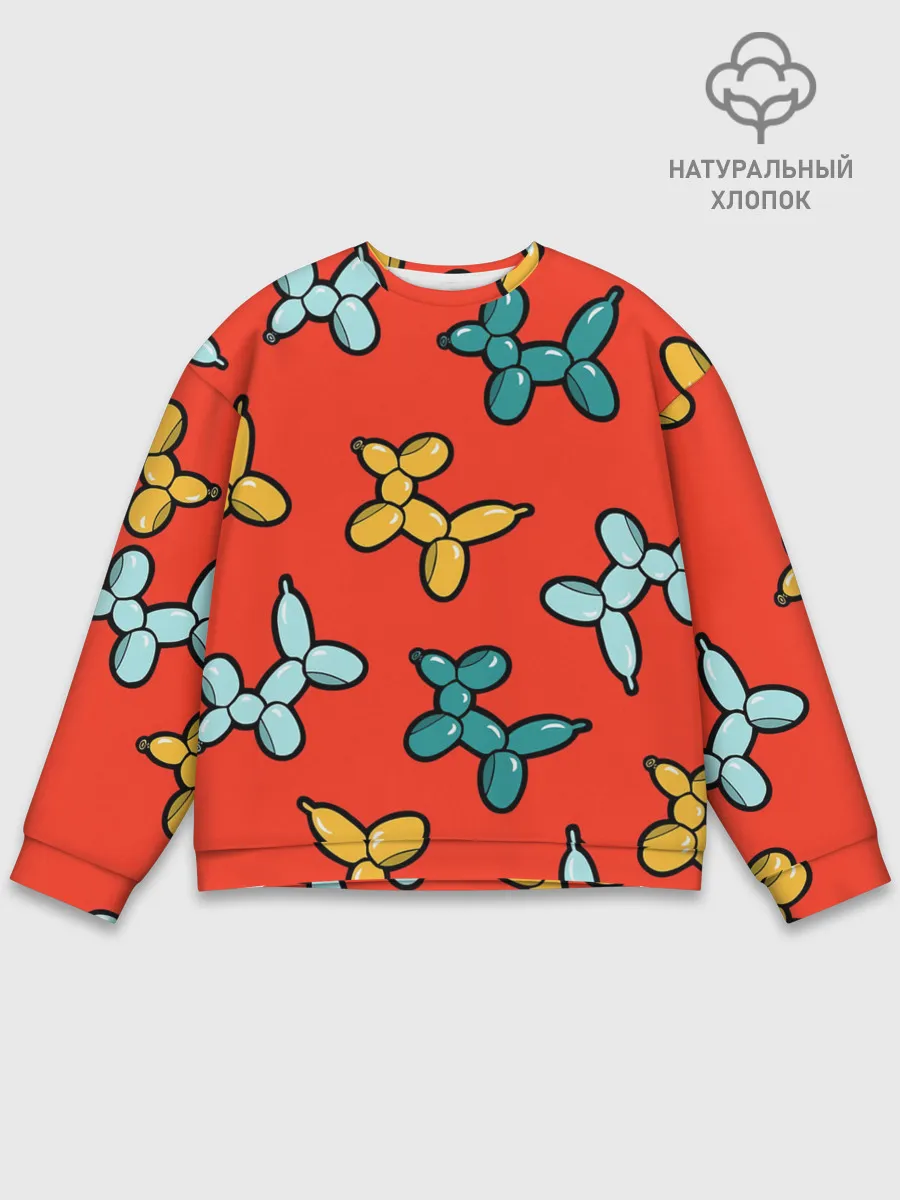 Мужской свитшот базовый / Собачки шарики