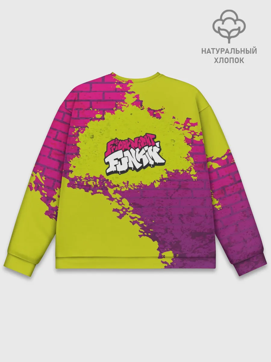 Мужской свитшот базовый / Friday Night Funkin Кислотный
