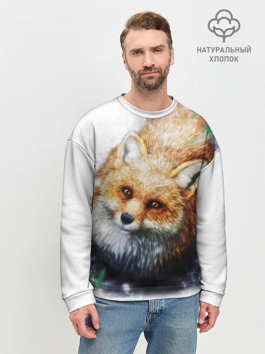 Мужской свитшот базовый / Лиса