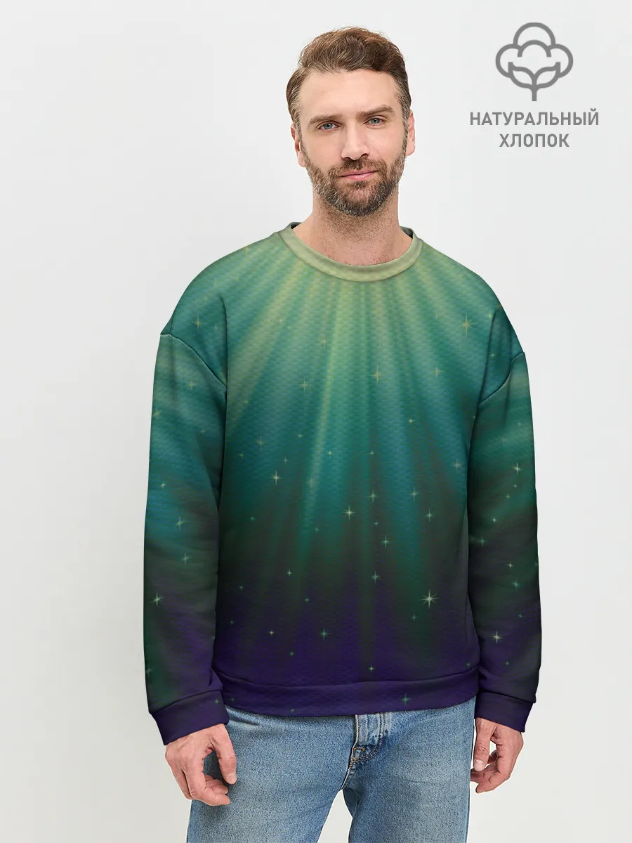 Мужской свитшот базовый / Сияние 3D