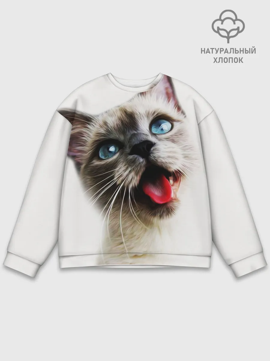 Мужской свитшот базовый / Котик